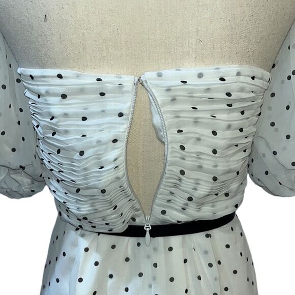 FTF Off-the-Shoulder Polka Dot Print Ruffle Dress - Picture 10 of 14